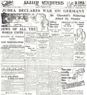 Daily Express Morgenausgabe: Judea Declares War on Germany