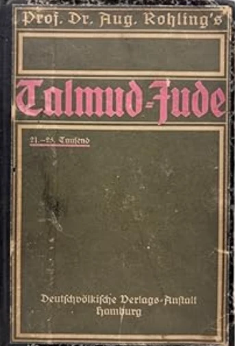Das Buchcover von August Rohlings antisemitisches Buch „Der Talmudjude“