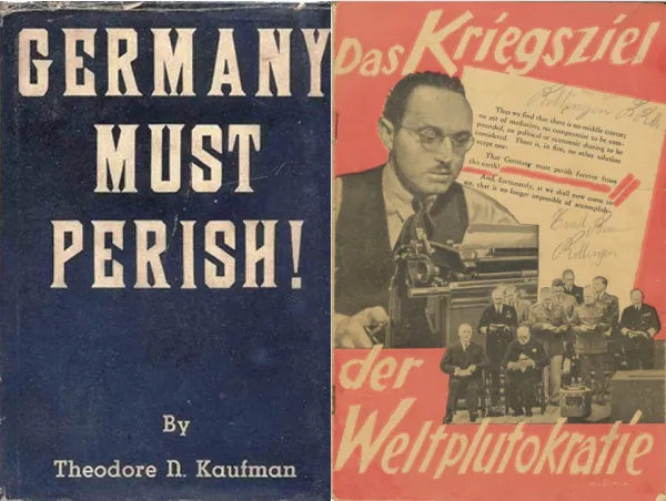 Gegenüberstellung Originalcover und NS-Version von T. Kaufman, Germany Must Perish