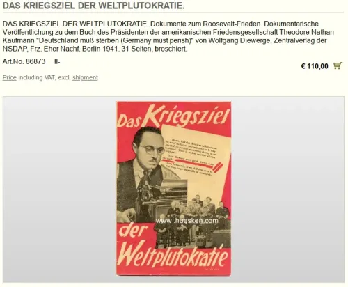 Screenshot eines Online-Shops: Diewerges Beabeitung von Kaufmans Text wird für 110 Euro angeboten.