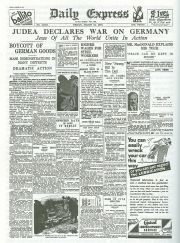 Daily Express: Judea Declares War on Germany