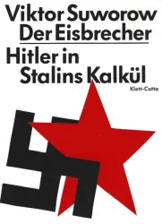 Weißer Untergrund, darauf schwarz Name des Autors und der Titel des Buchs. Darunter ein schwarzes Hakenkreuz, das mit einem roten Stern verschränkt ist.