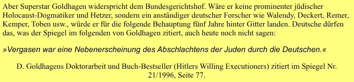 Nazipostille National Journal: Goldhagens missbrauchtes Zitat