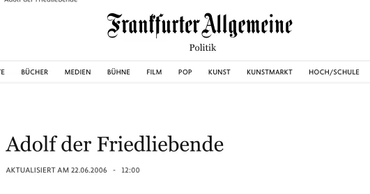 Screenshot eines Artikels der „Frankfurter Allgemeinen“
